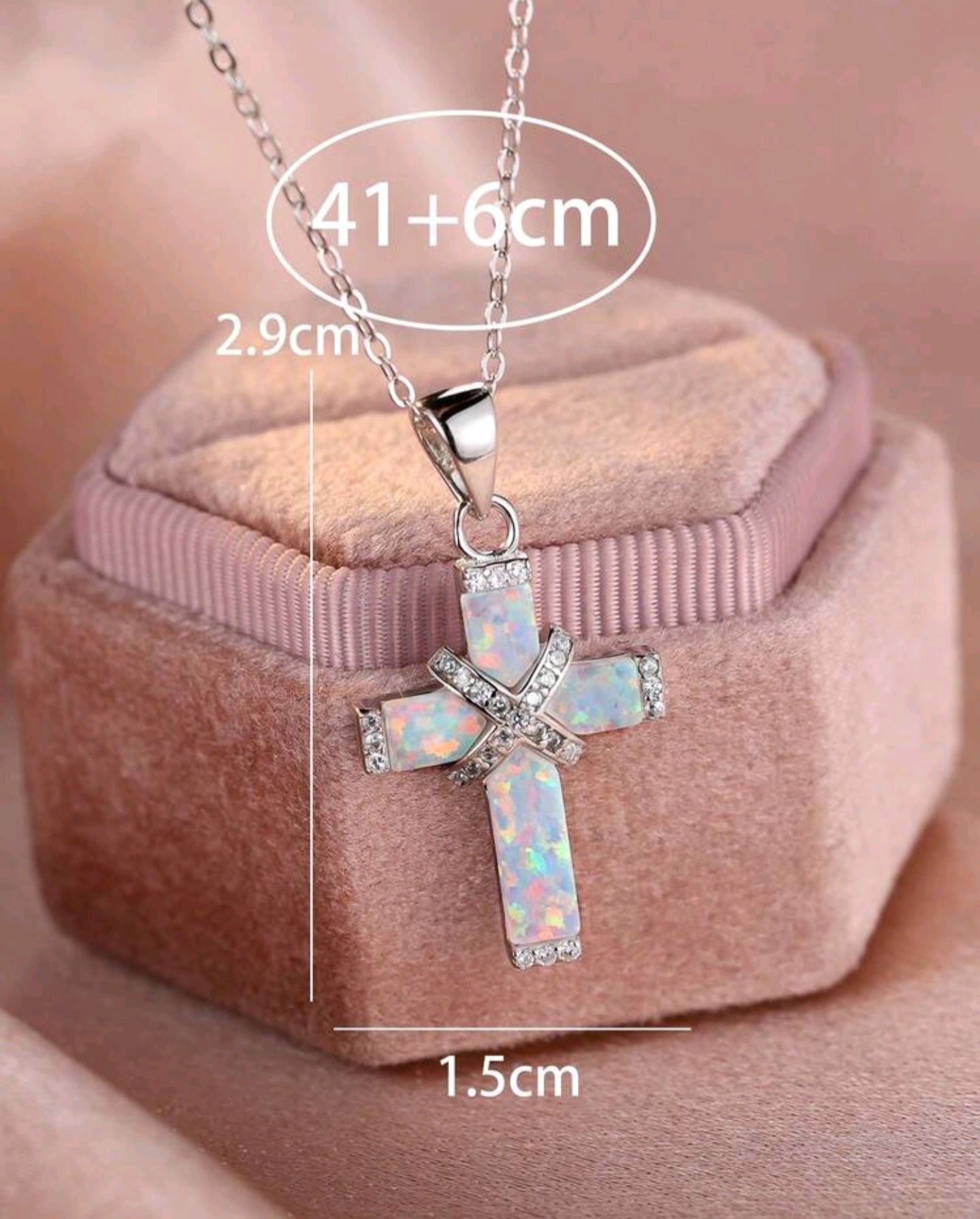 Collar con Dije de Cruz plata925