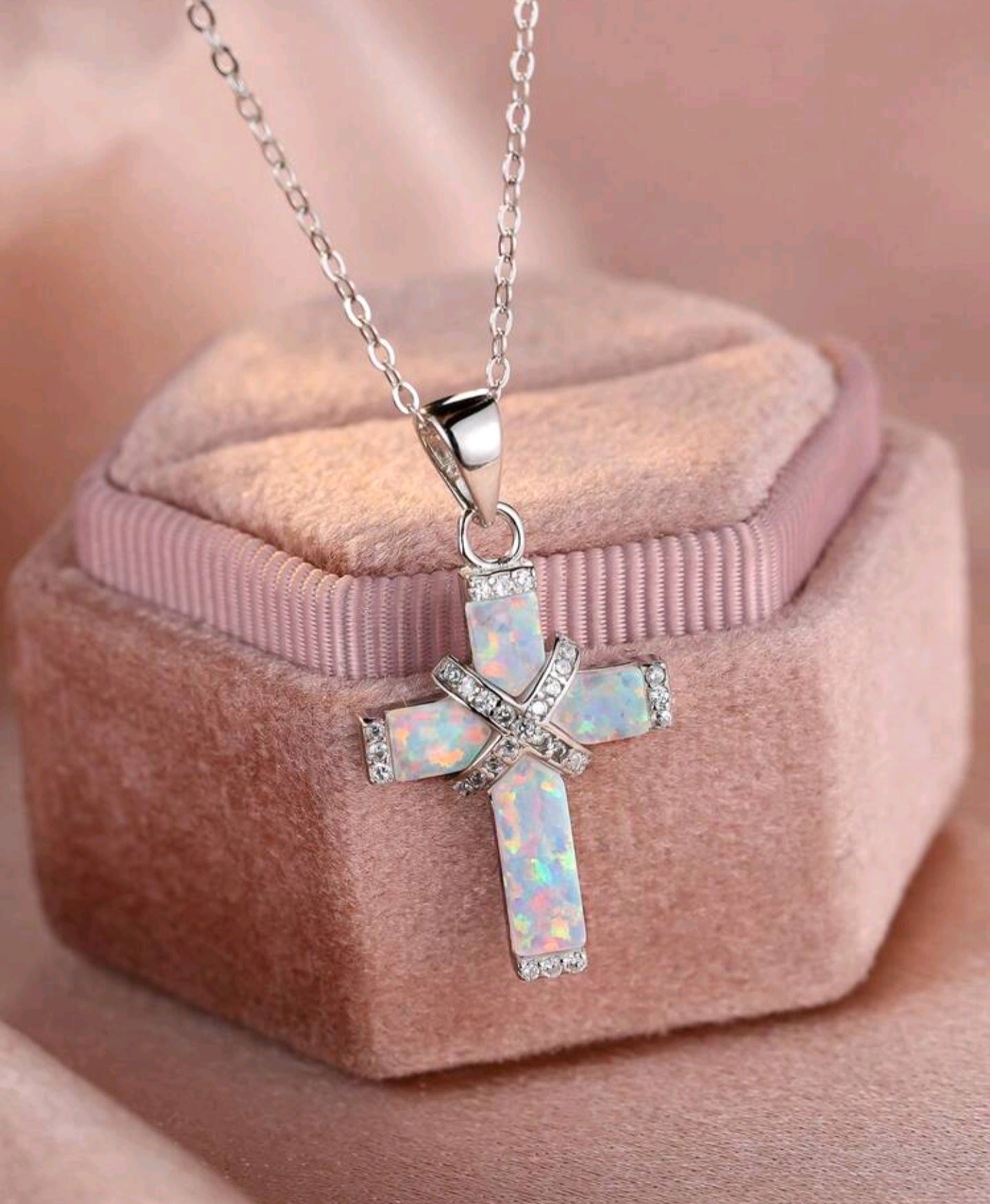Collar con Dije de Cruz plata925