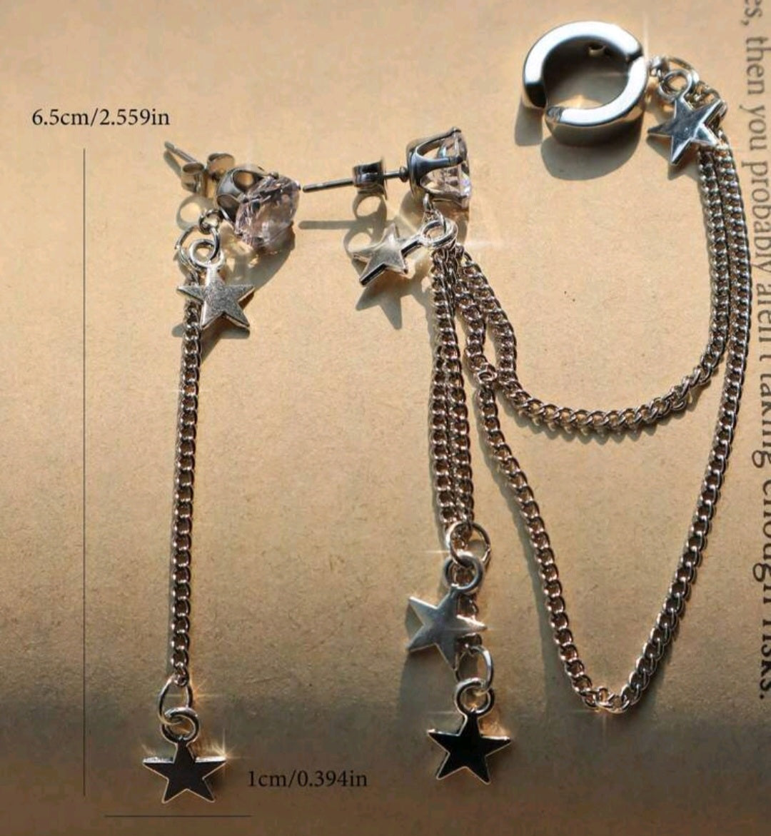 Arete colgante de Estrella Y2K