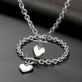 Set Collar y Pulsera de Corazón