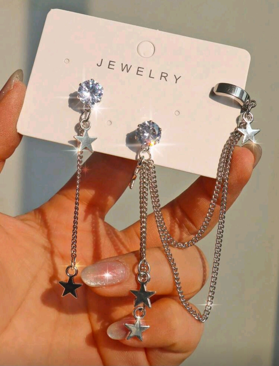 Arete colgante de Estrella Y2K