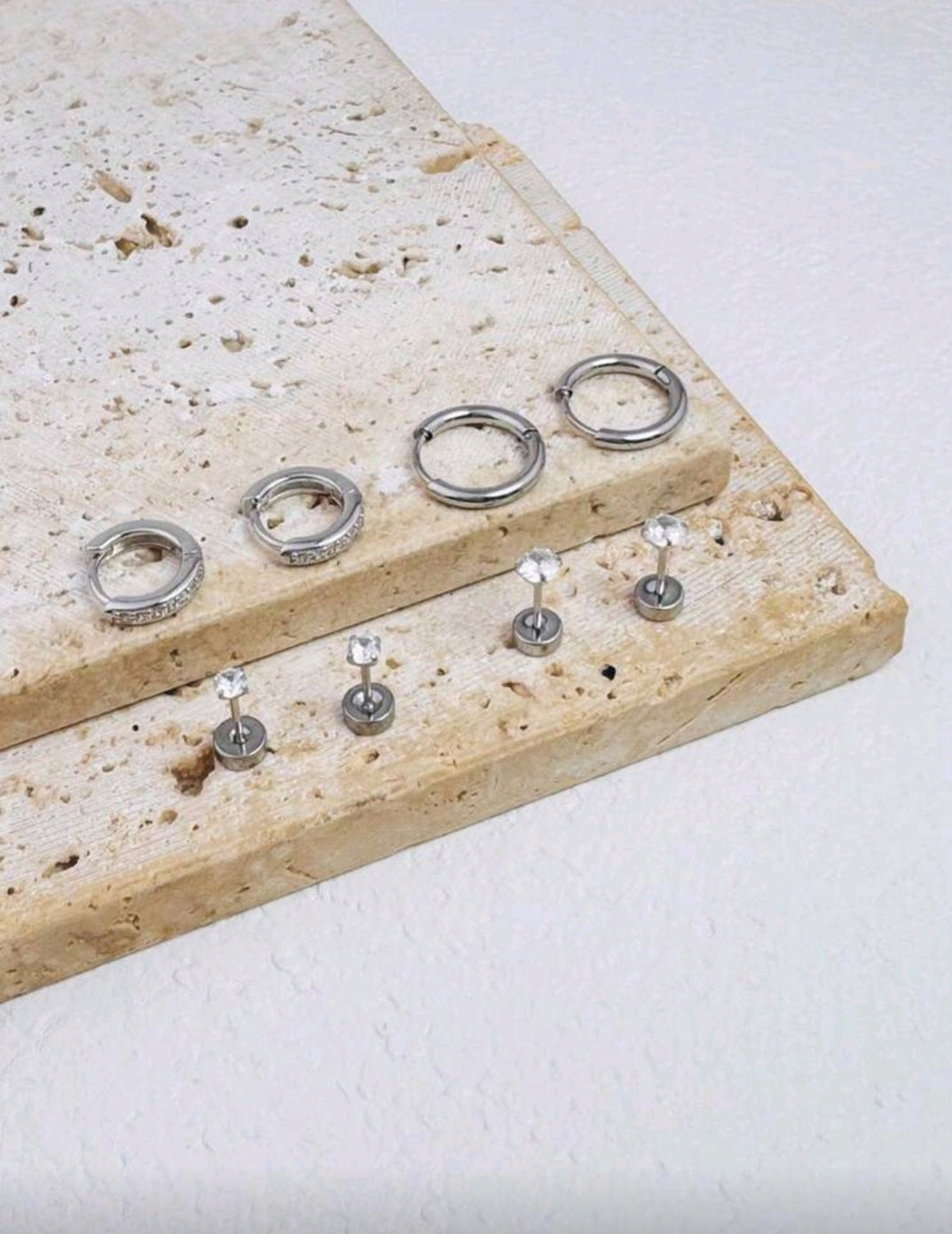 Set 4 pares de aretes de circonita