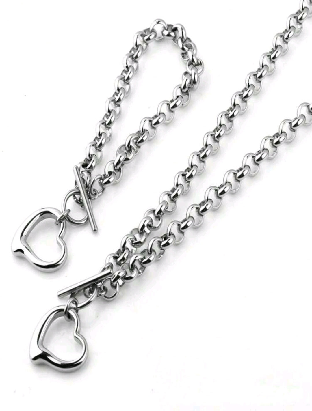 Set Collar y Pulsera Corazón