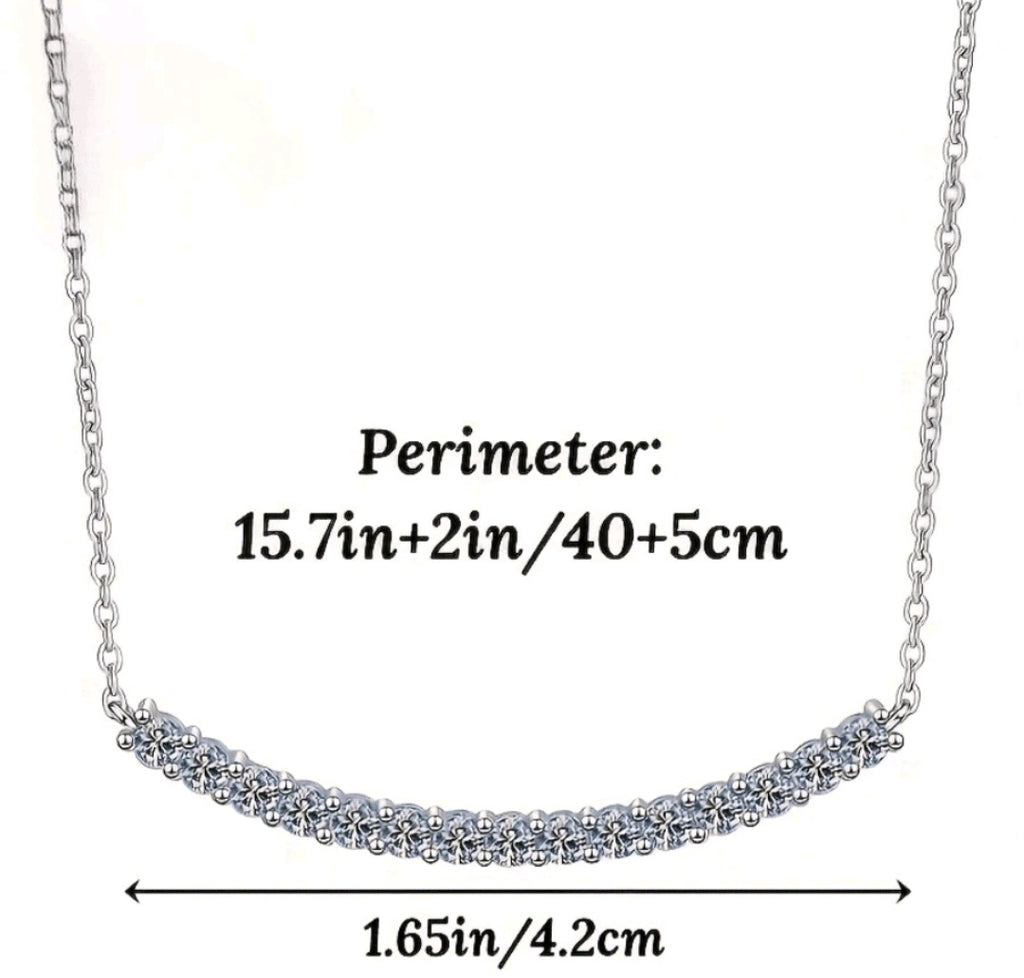 1 Pieza Collar con dije de Sonrisa Plata 925