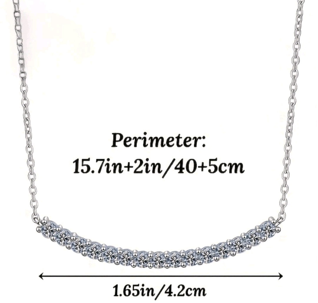 1 Pieza Collar con dije de Sonrisa Plata 925